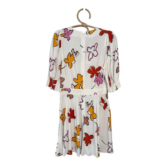 Ted Baker WESLLIE FLORAL WRAP FRONT DRESS IN WHITE Size 1 / XS / 0-2 NEW - Picture 6 of 17